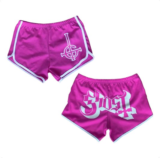 Ghost Grucifix Logo pink Dolphin feature the Ghost logo on back and Grucifix logo on front.