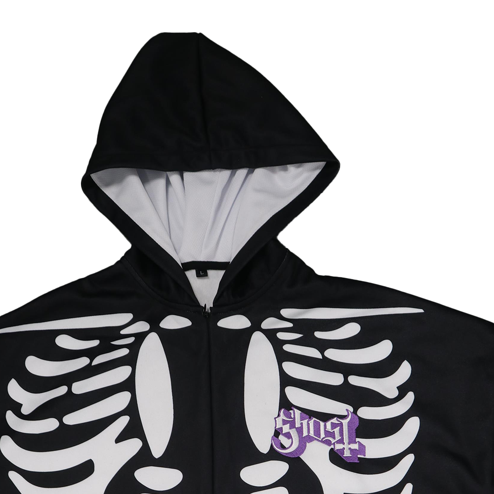 Front view of the Ghost Skeleton Onsie.