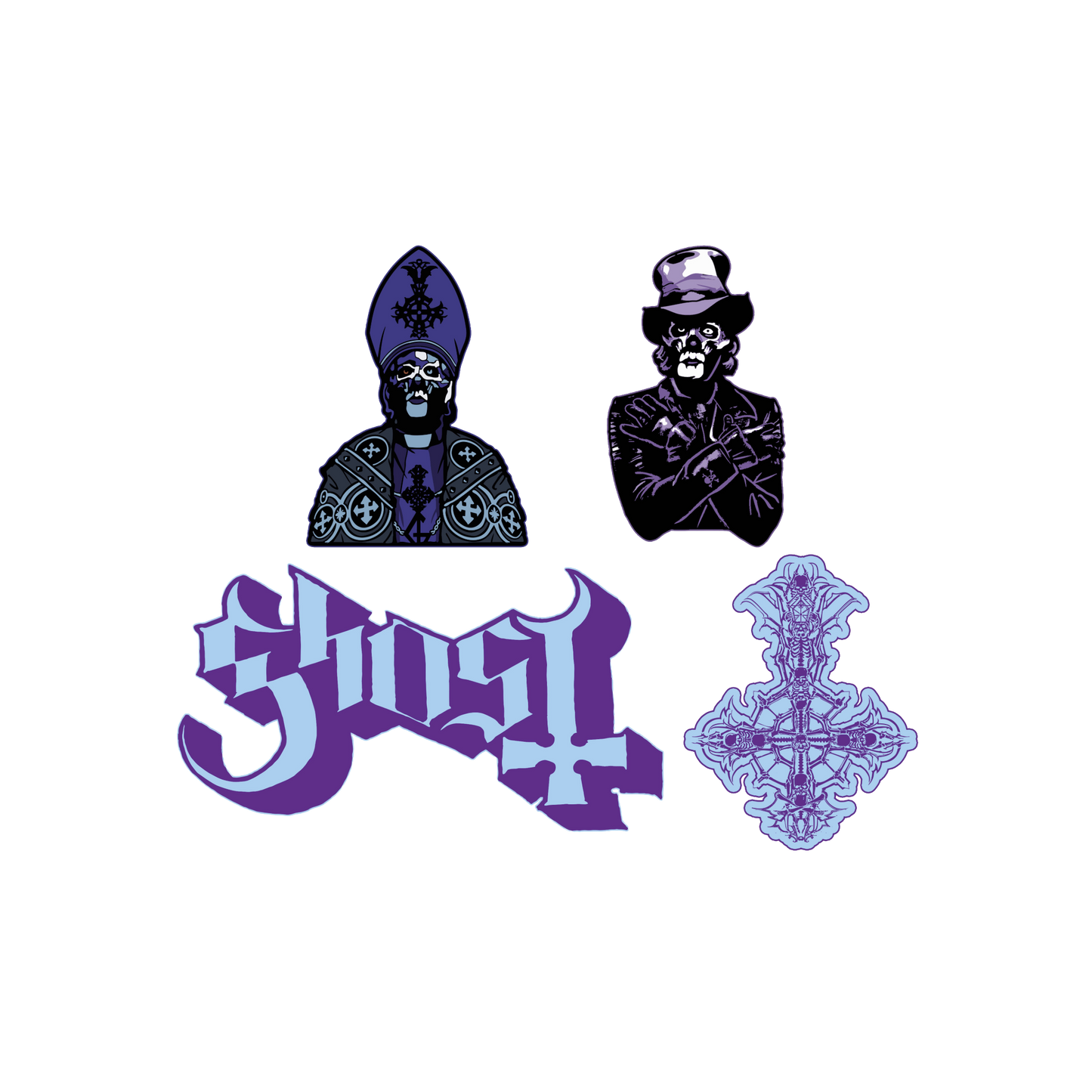 Ghost Papa V Sticker Set