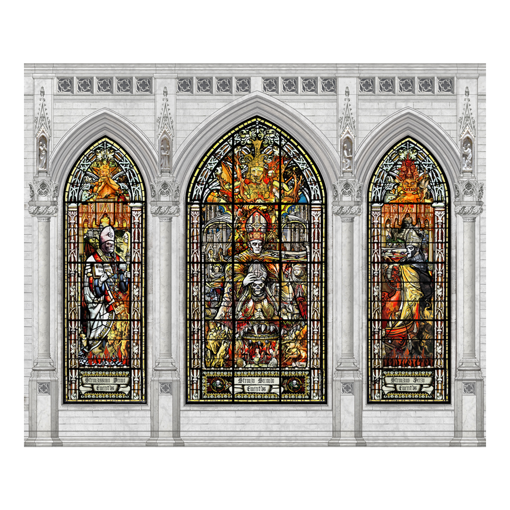 Stained Glass Backdrop Tapestry Ghost Store