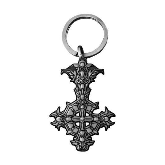 2.5" Ghost Skeletal Crucifix Keychain