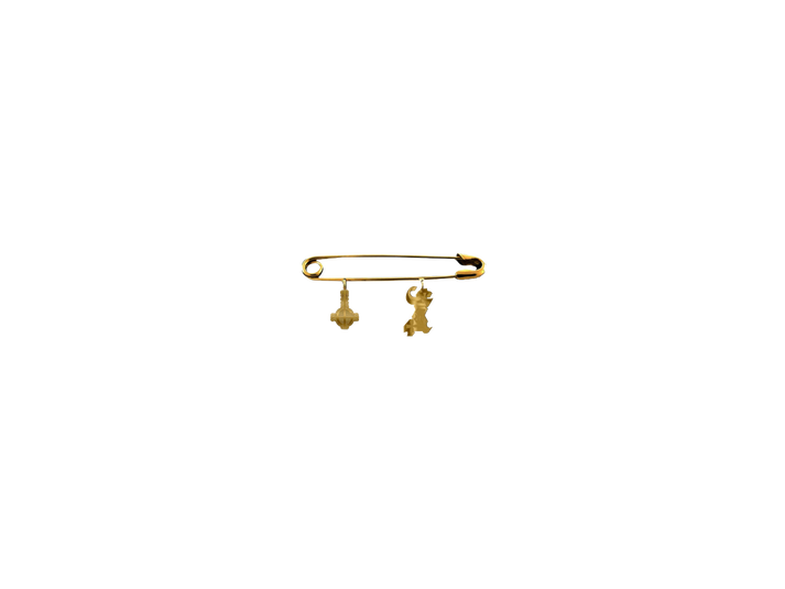 Gold Grucifix Pin – Ghost Store
