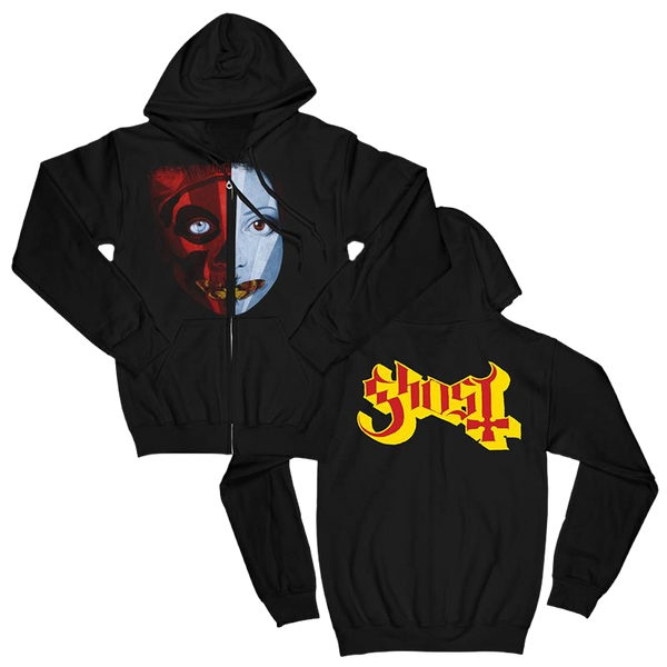 Split Face Zip Hoodie – Ghost Store
