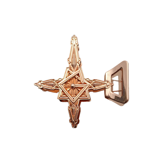 Rose Gold Papa IV Grucifix Claw Clip has an ornate design and polished rose gold finish.