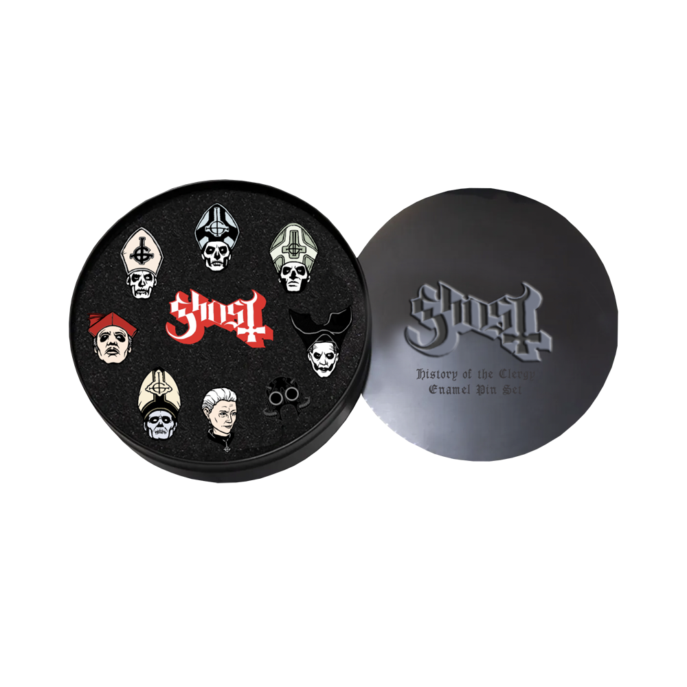 History of Ghost Collectors Tin Box Pin Set