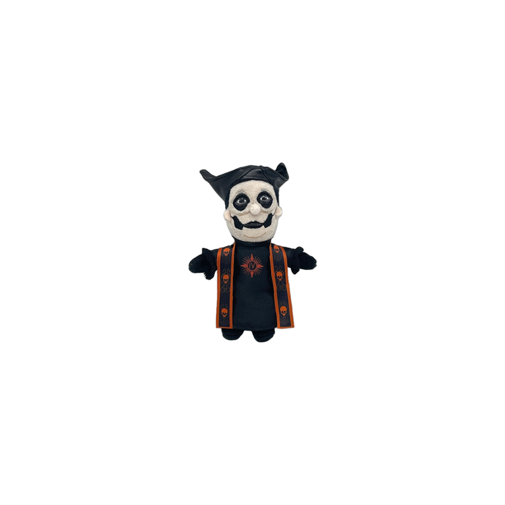 Take the Papa IV Plushie Bag Charm with you on all of your adventures by attaching him to your favorite bag or backpack. This 5" Papa IV Plushie makes a perfect addition to your collection or a great gift for a fellow Ghost fan.