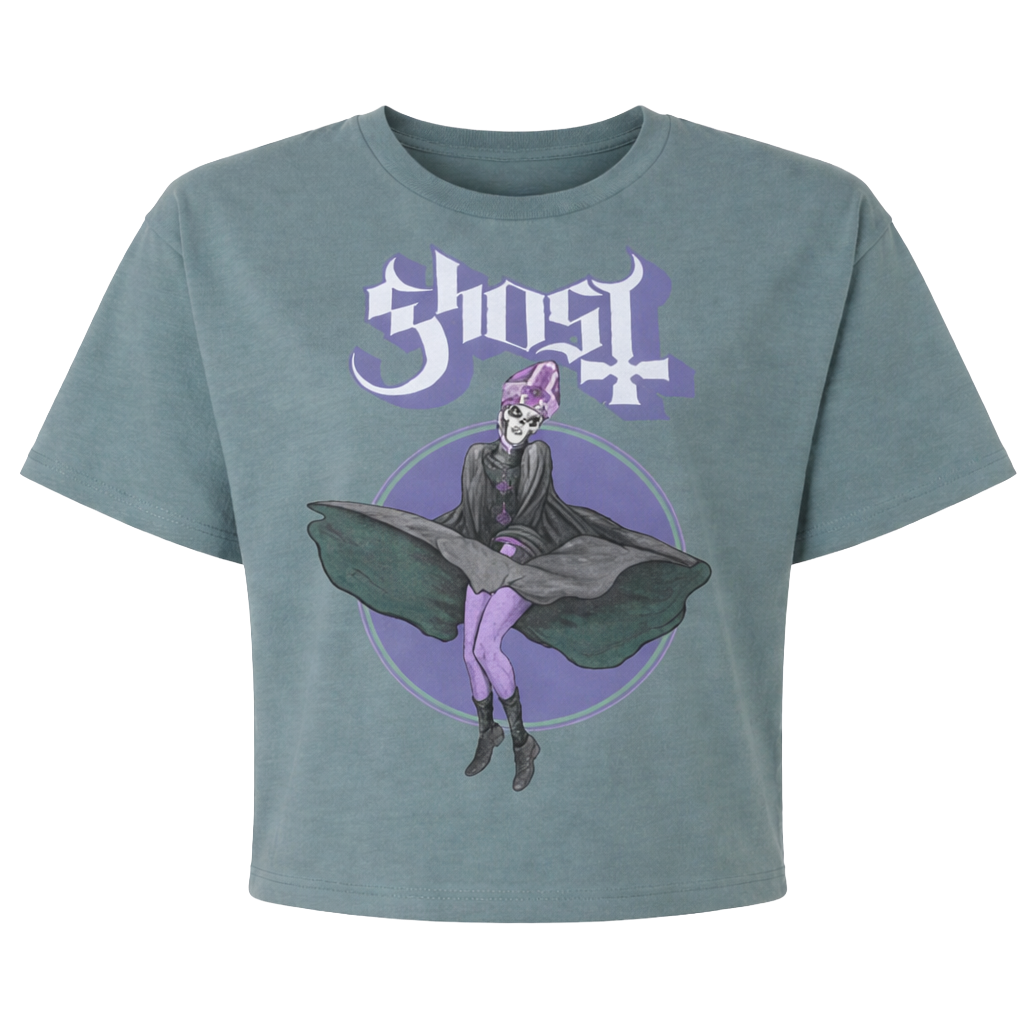 Ghost Pastel_Possession_Crop_Tee on a transparent background.