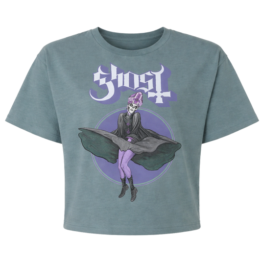 Ghost Pastel_Possession_Crop_Tee on a transparent background.
