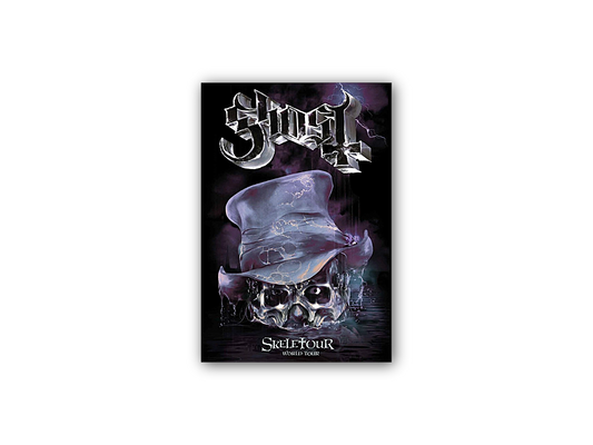 Album cover with a skull and hat design on a dark background
