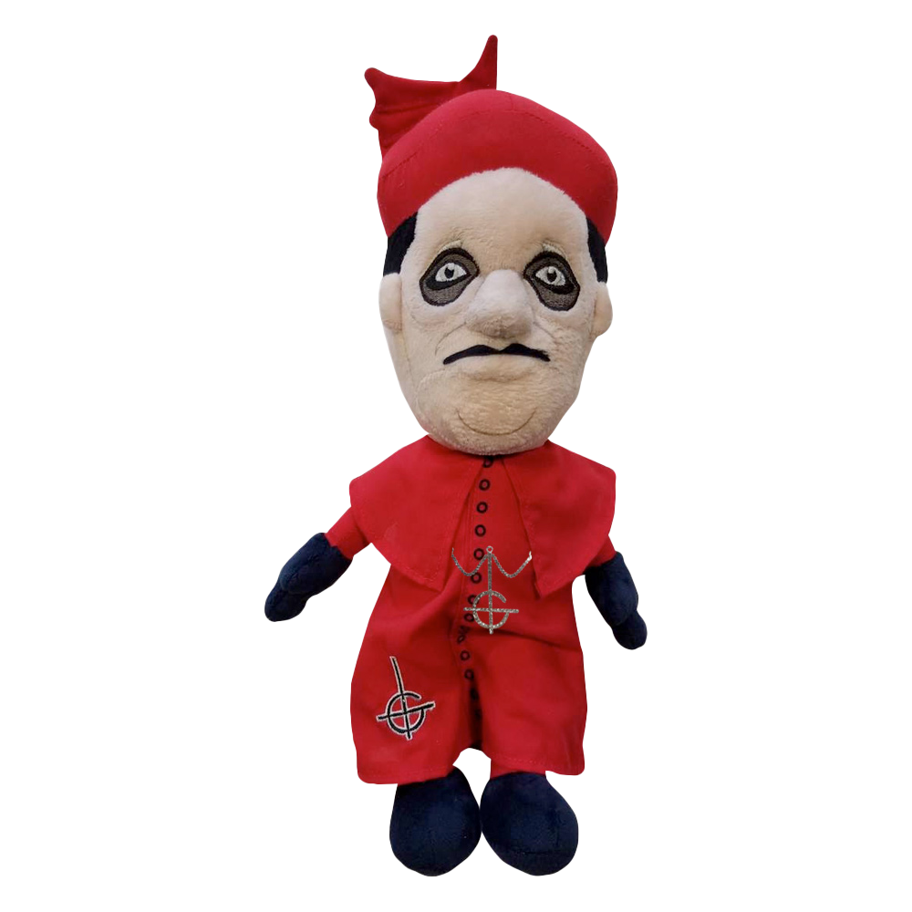 The Ghost Cardinal Copia Plushie is a web exclusive.&nbsp;Now you can have Ghost's latest frontman in your very own home. This Cardinal Copia plush toy features a grucifix necklace for an authentic design.