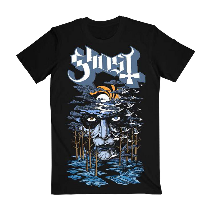 The Frost Tee captures the presence of Papa IV. Screen-printed on pre-shrunk 100% cotton, this tee combines comfort with Ghost’s signature eerie style—a must-have for any fan looking to make a bold statement.